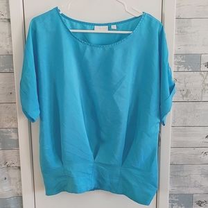 New York and Co Turquoise Medium Blouse